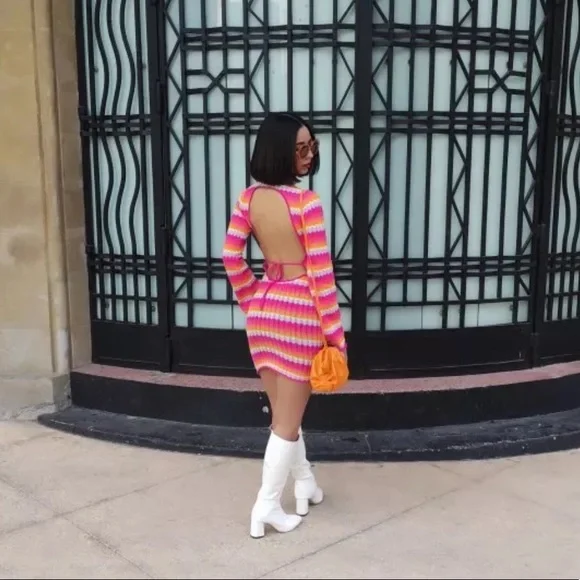 Sunset Vibes Knit Dress 🌅 - Picture 3 of 4